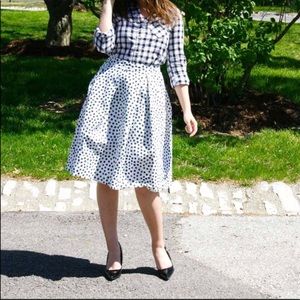 Who What Wear 4 polka dot skirt